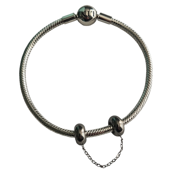 Silver Stainless Steel Safety Chain for Charm Bracelets 1.65" - 2.15" Lengths - Picture 3 of 5